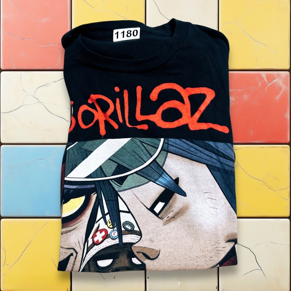 Vintage Y2K Gorillaz Band Tee Mens Black Small  Concert Tour Promo‎ Music Shirt - Picture 2 of 11